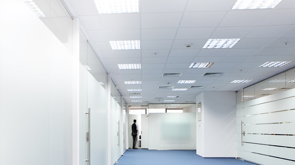 Fluorescent lights office image