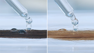Learn how damaged hair absorbs water more quickly than healthy hair, which can weaken it. 